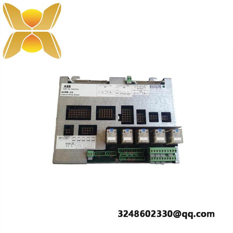 abb_acrb-03_3hne08250-1_safety_cabinet_relay_board.jpg ABB ACRB-03 | 3HNE08250-1 | Safety Cabinet Relay Board
