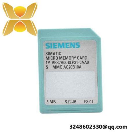 Siemens 6ES7 953-8LP31-0AA0 Memory Card for Industrial Control Systems