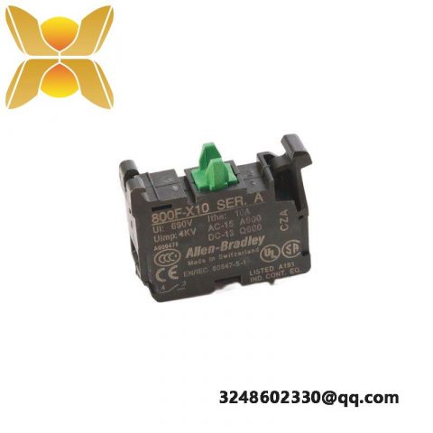 Brand 800F-X10 Contact Block, 22.5mm, Plastic, 1 NO - Industrial Control Solution