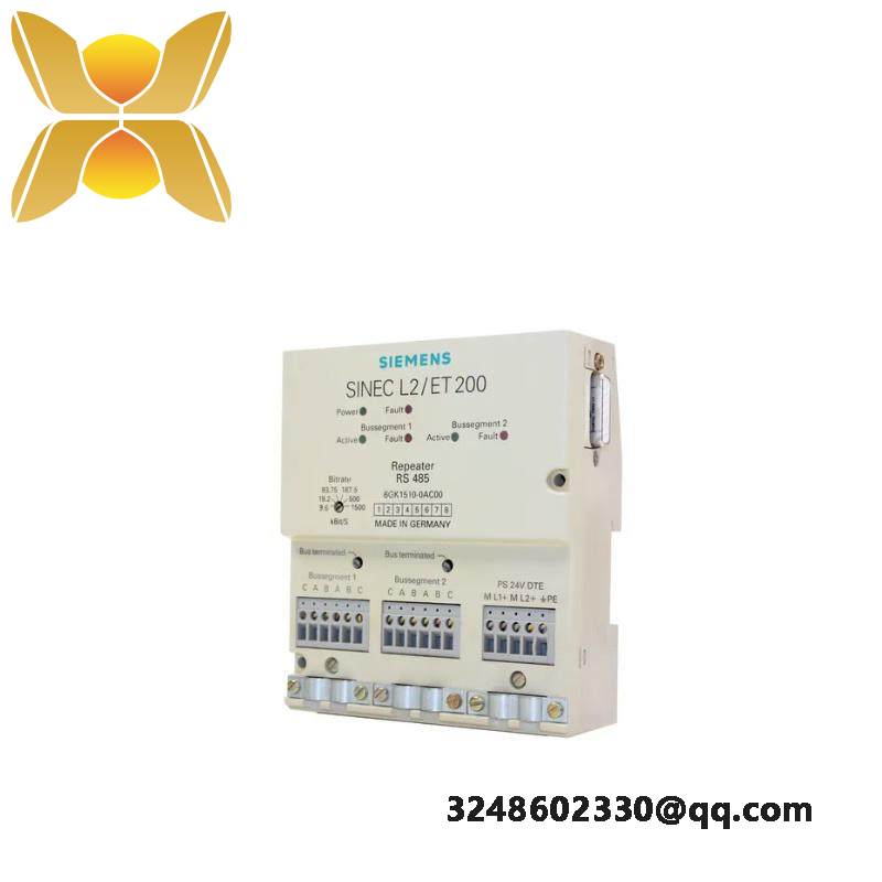 6gk1510-0ac00_siemens_sinec_l2_repeater_rs485.jpg SIEMENS 6GK1510-0AC00 Sinec L2 Repeater for RS485, Industrial Networking Module